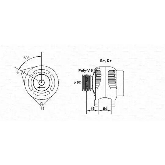 Magneti Marelli Alternator to suit Fiat