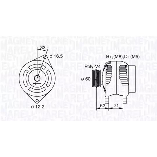 Magneti Marelli Alternator to suit Fiat