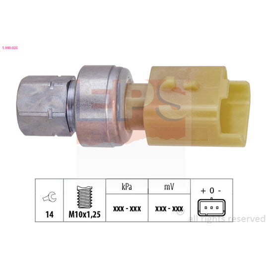Eps Pressure Switch, air conditioning to suit Peugeot, Citroën, Fiat
