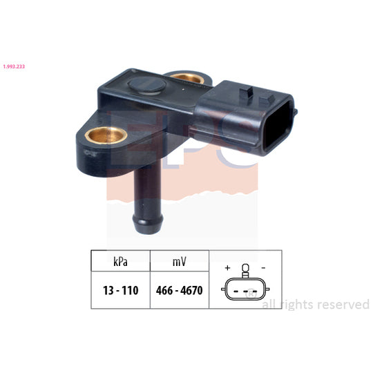 Eps Pressure Sensor, brake booster to suit Nissan, Hitachi, Renault