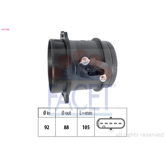 Facet Air Mass Sensor to suit Audi, VW, Hitachi