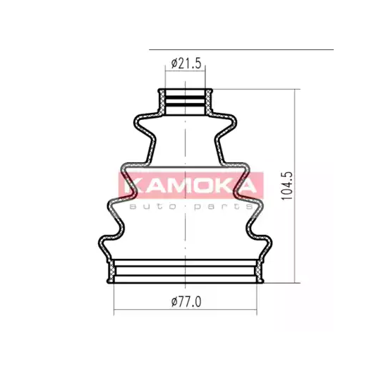 Kamoka Bellow, driveshaft to suit Ford, Peugeot, Citroën
