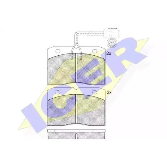 Icer Brake Pad Set, disc brake to suit Iveco, Alfa Romeo, Renault Trucks
