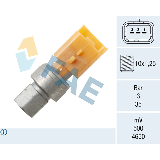 Fae Pressure Switch, air conditioning to suit Peugeot, Citroën, Fiat