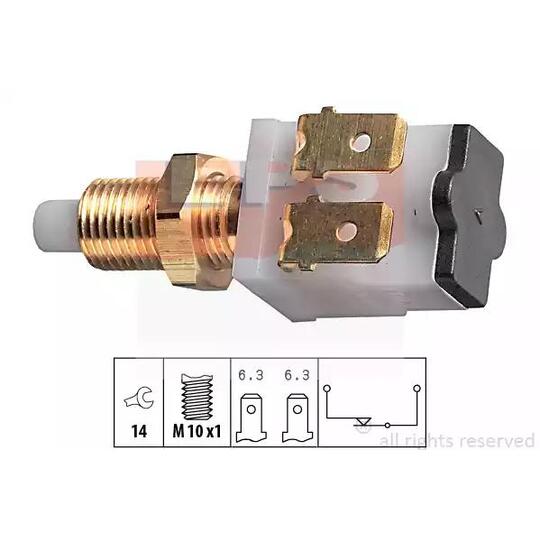 Diederichs 1 810 007 Brake Light Switch to suit Peugeot, Citroën
