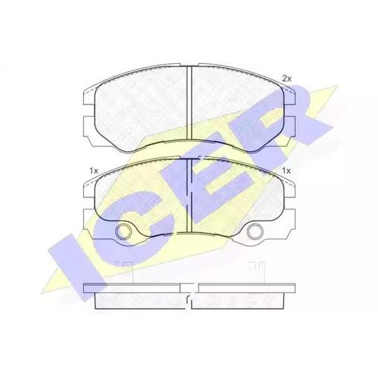 Icer Brake Pad Set, disc brake to suit Opel, Vauxhall