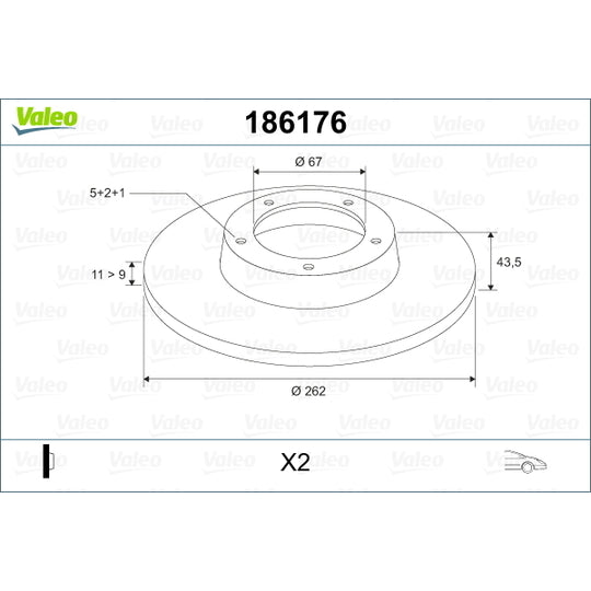 Valeo Brake Disc to suit Mercedes-Benz
