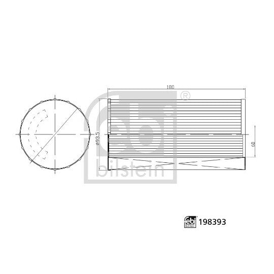 Febi Bilstein Air filter to suit Case, Hitachi, New Holland