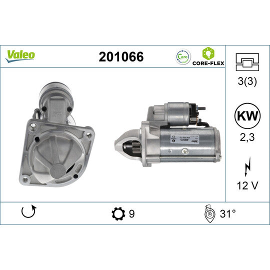 Valeo Starter to suit Peugeot, Citroën, Fiat