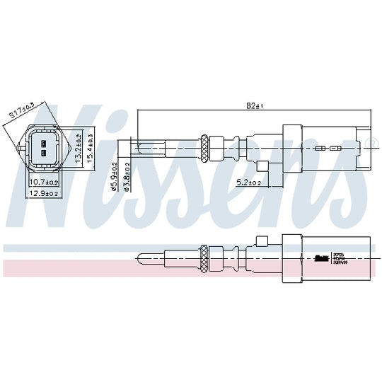 Nissens 207016 Sensor, coolant temperature to suit Toyota, Peugeot, Citroën