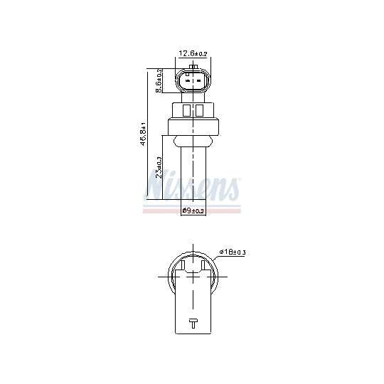 Nissens 207035 Sensor, coolant temperature to suit Mg, Opel, Vauxhall