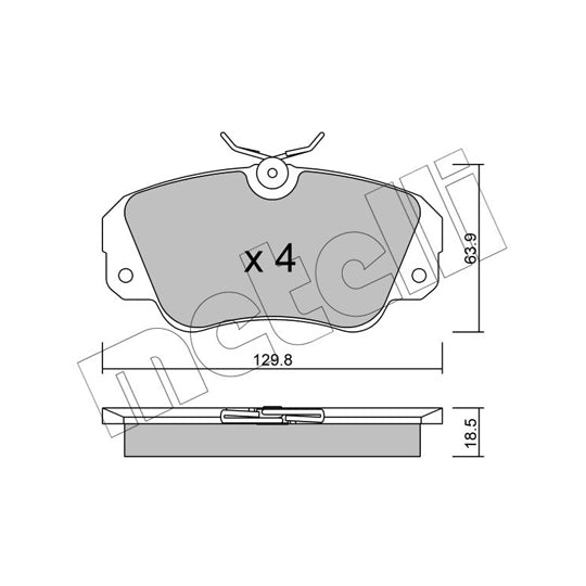 Metelli Brake Pad Set, disc brake to suit Opel, Vauxhall