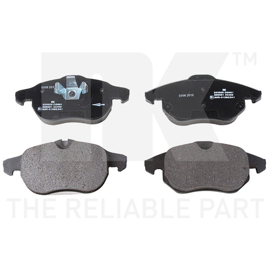 Nk Brake Pad Set, disc brake to suit Fiat, Chevrolet, Opel