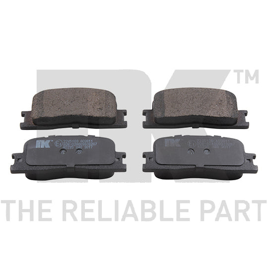 Nk Brake Pad Set, disc brake to suit Toyota, Lexus