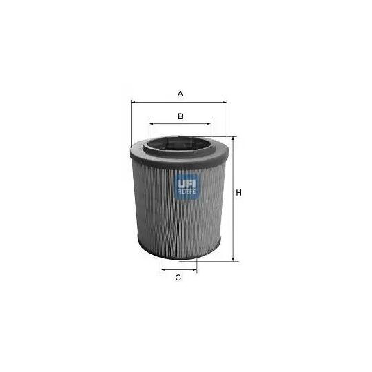 Ufi Air filter to suit Peugeot, Citroën, Fiat