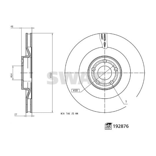 Swag Brake Disc to suit Ford