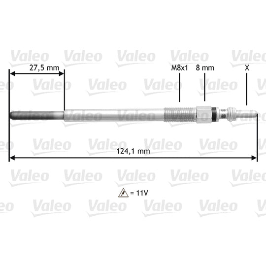 Valeo Glow Plug to suit Ford, Peugeot, Citroën