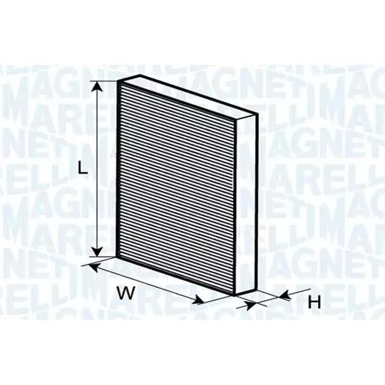 Magneti Marelli 350203061080 Filter, interior air to suit Opel, Vauxhall