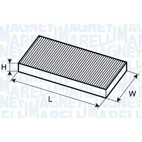Magneti Marelli Filter, interior air to suit Ford