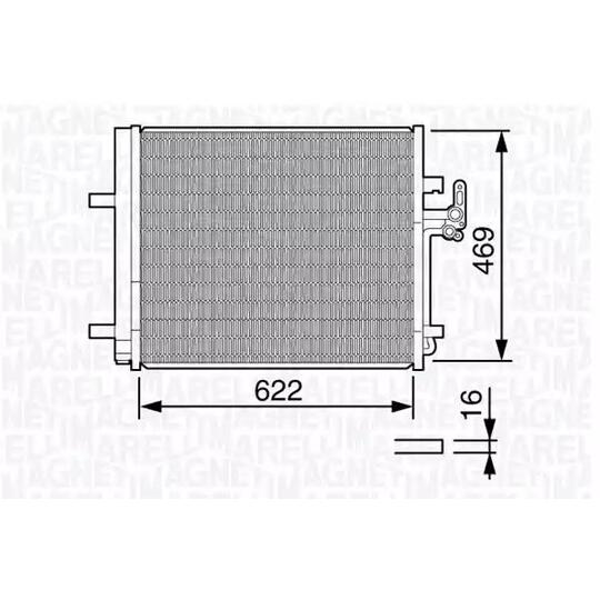 Magneti Marelli Condenser, air conditioning to suit Ford, Volvo