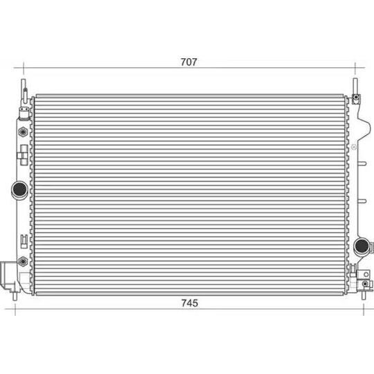 Magneti Marelli Radiator, engine cooling to suit Fiat, Opel