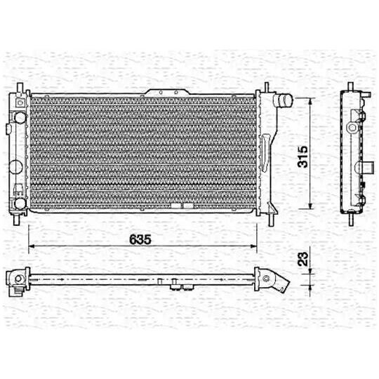Magneti Marelli Radiator, engine cooling to suit Opel, Vauxhall