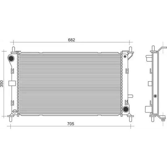 Magneti Marelli Radiator, engine cooling to suit Ford