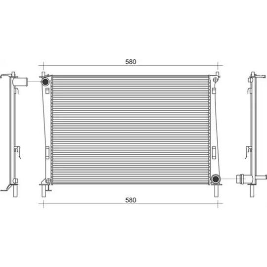 Magneti Marelli Radiator, engine cooling to suit Ford, Mazda
