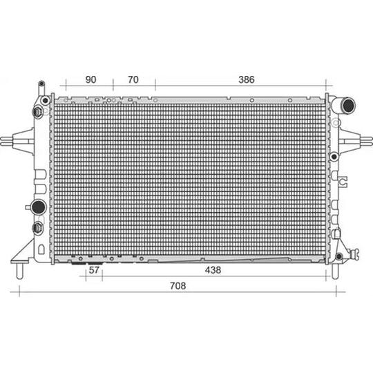 Magneti Marelli Radiator, engine cooling to suit Opel, Vauxhall
