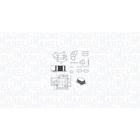 Magneti Marelli Oil Cooler, engine oil to suit Mitsubishi, Ford, Mazda