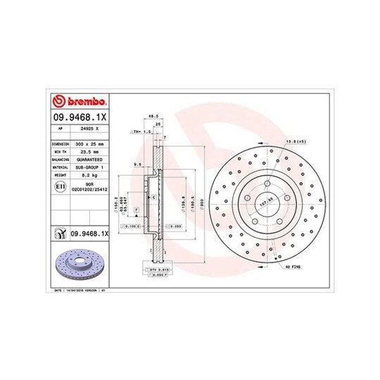 Magneti Marelli Brake Disc to suit Ford, Volvo