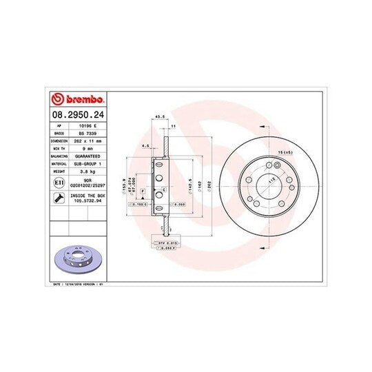 Magneti Marelli Brake Disc to suit Mercedes-Benz