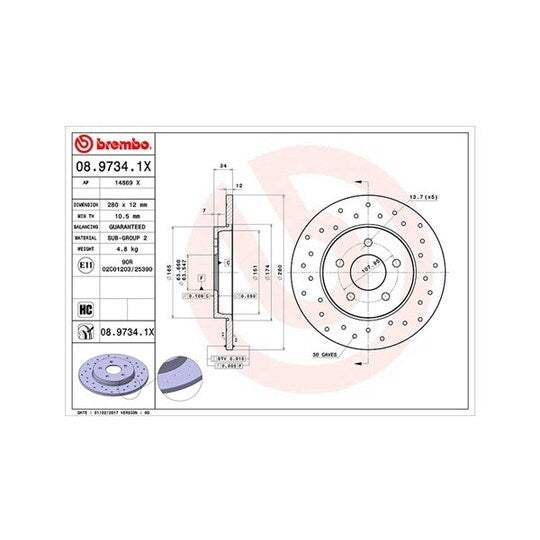 Magneti Marelli Brake Disc to suit Ford, Jaguar