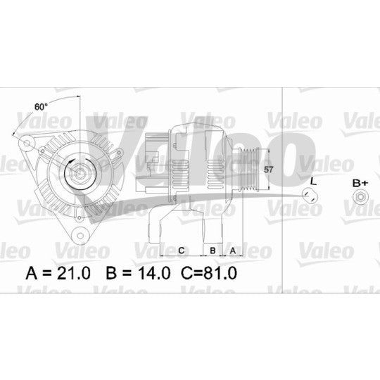Valeo Alternator to suit Audi, VW, Seat
