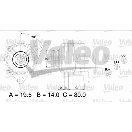 Valeo Alternator to suit Mitsubishi, Ford