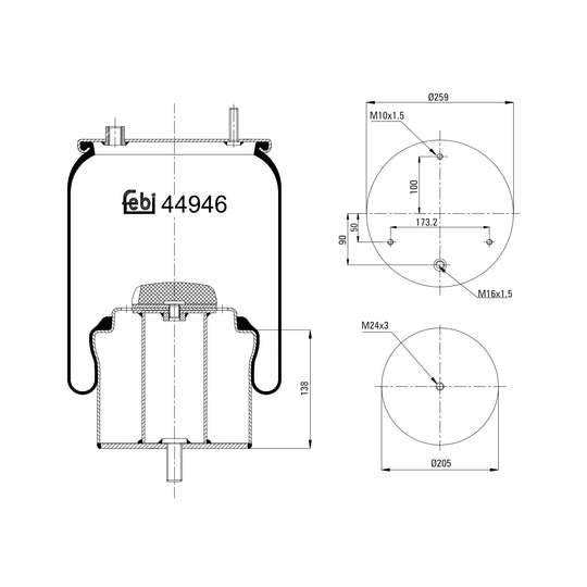 Febi Bilstein Boot, air suspension to suit Daf