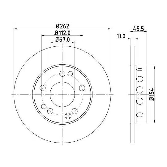 Pagid Brake Disc to suit Mercedes-Benz
