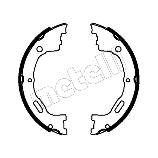 Metelli Brake Shoe Set, parking brake to suit Ford