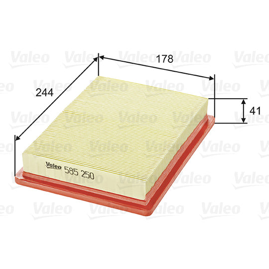 Valeo Air filter to suit Ford, Fiat, Alfa Romeo