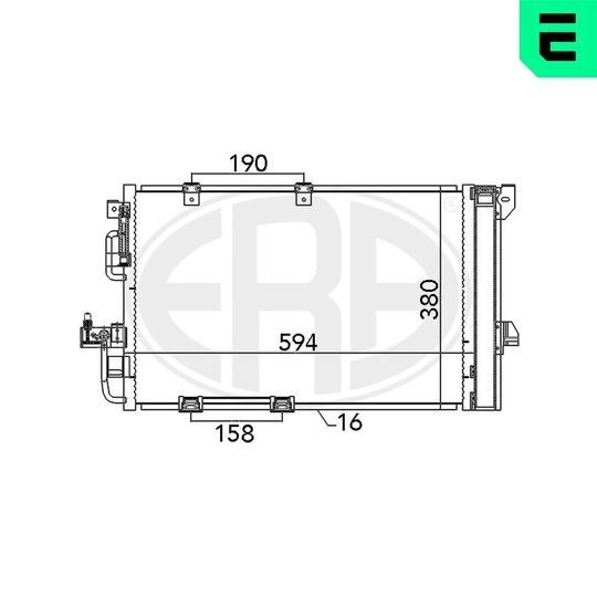Era 667082 Condenser, air conditioning to suit Opel