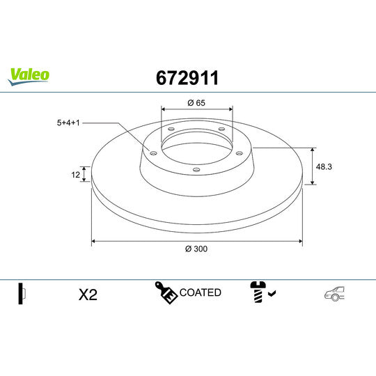 Valeo Brake Disc to suit Audi, VW, Cupra