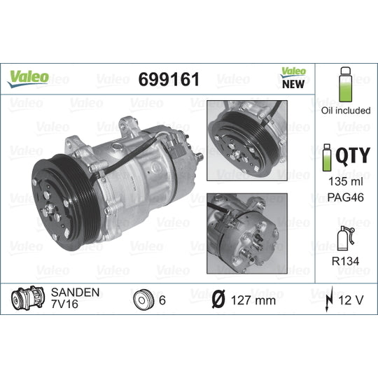 Valeo Compressor, air conditioning to suit VW