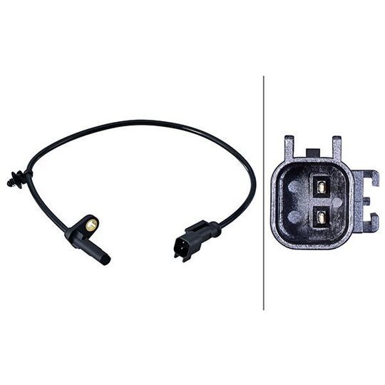 Hella 6PU 358 216-211 Sensor, wheel speed to suit Ford