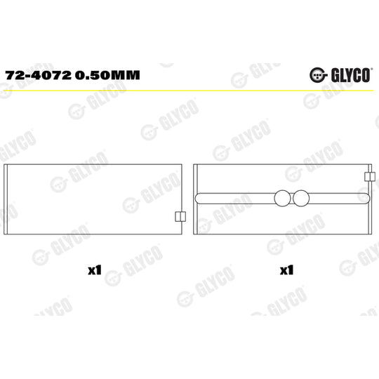 Glyco Crankshaft Bearings to suit Scania