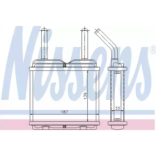 Nissens Heat Exchanger, interior heating to suit Opel