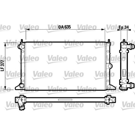 Valeo Radiator, engine cooling to suit Ford, VW, Seat