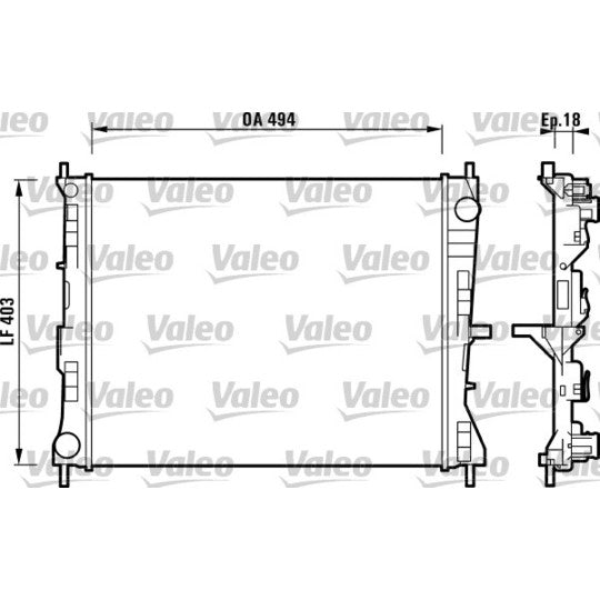 Valeo Radiator, engine cooling to suit Nissan, Renault