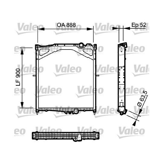 Valeo Radiator, engine cooling to suit Volvo