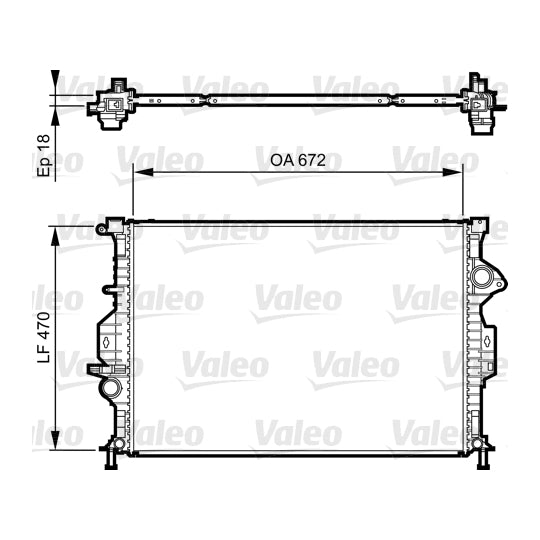 Valeo Radiator, engine cooling to suit Ford, Volvo