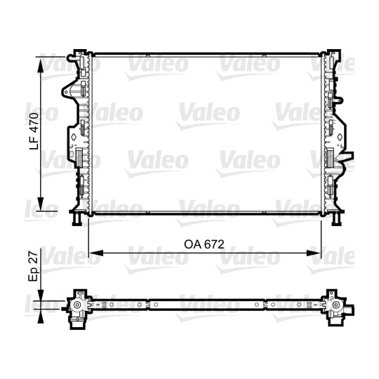 Valeo Radiator, engine cooling to suit Ford, Land Rover, Volvo